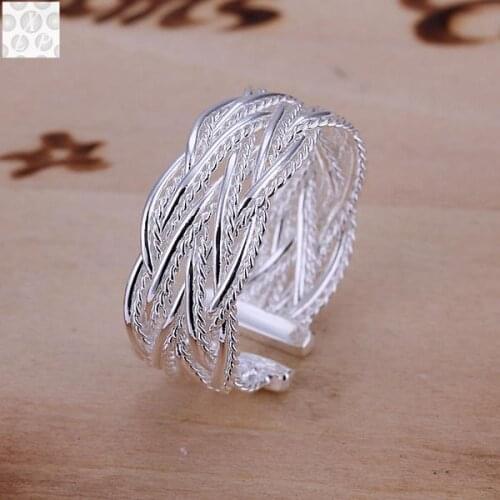 R023 Silver color plated jewelry Hot sell new design finger ring for lady