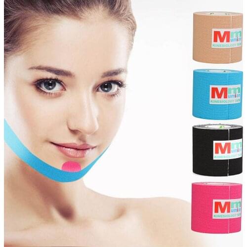 Sports Kinesiotape Elastic Cotton Roll Adhesive Muscle Injury Muscle Strain Protection Tapes Fitness Tape Face Lifting Beauty