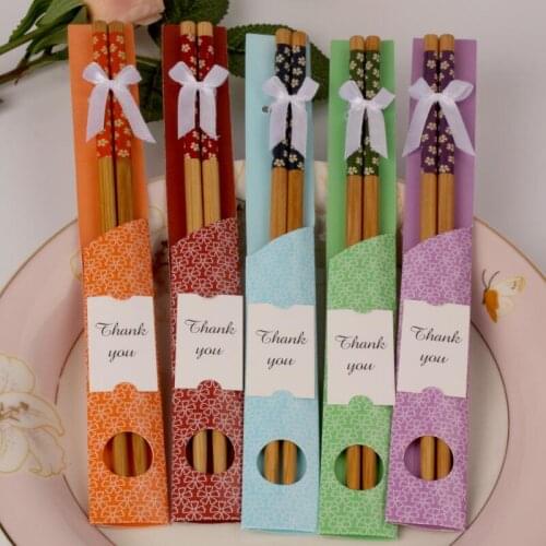 Wedding Favors Giveaways Gift New Style Practical Bamboo Chopstick Natural Woodiness Chopsticks LX8733