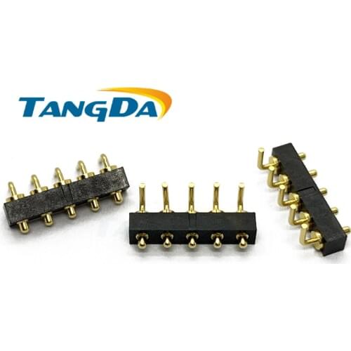 TANGDA POGOPIN connectors 5p 5pin pitch:2.45mm right angle bend antenna thimble test probe current PIN spring Pin male seat AG