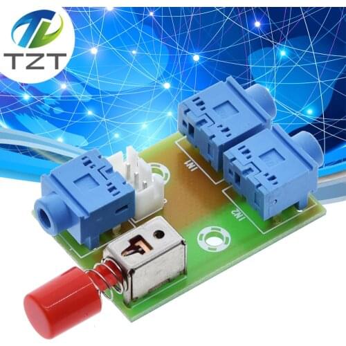 TZT XH-M371 3.5 Audio 2 Ways into 1 Way Out Audio Switching Module Switch Board Audio Socket Switch Diy Electronic PCB Board