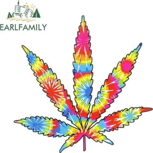 EARLFAMILY 13cm x 12.6cm For Leaf Color Car Stickers Trunk Decal DIY Vinyl Car Wrap Refrigerator Scratch-Proof Sticker