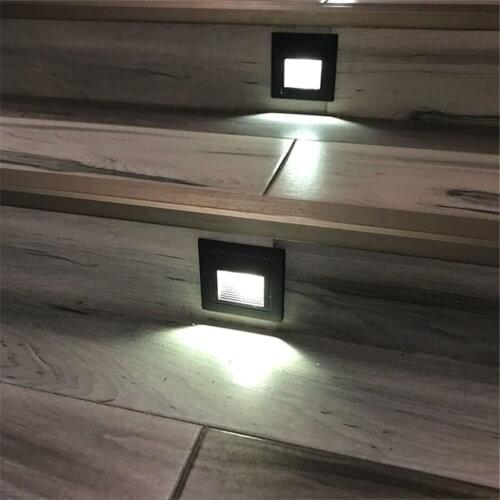 Waterproof Night light Foyer Motion Detector+Sensor LED Stair Light LED Recessed Steps Ladder Wall Lamp footlight 100-240V