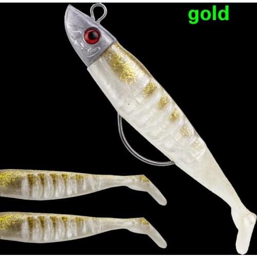 New 3pcs Outdoor Soft Fishing Bait 10cm/16g 12cm/26g DIY Lead Head Jig Fish T Tail Sea Bass Lure Fishing Tackle Fishing Lures