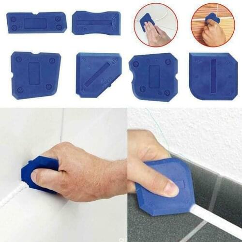 4/6pcs Window Door Silicone Sealant Spreader Spatula Scraper Cement Caulk Removal Tool Finishing Sealant Grout Kit