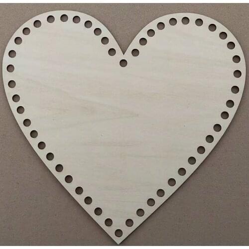 4pcs High Quality Heart Shape Wooden Bottoms For Knitting Basket Crochet Accessory
