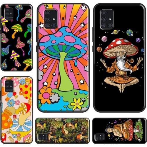Magic Mushroom Alien Trippy Shrooms Case For Samsung A52 A12 A32 A42 A72 A71 A51 A31 A11 A21S A20e A20S A40 A50 A70 A02S Cover