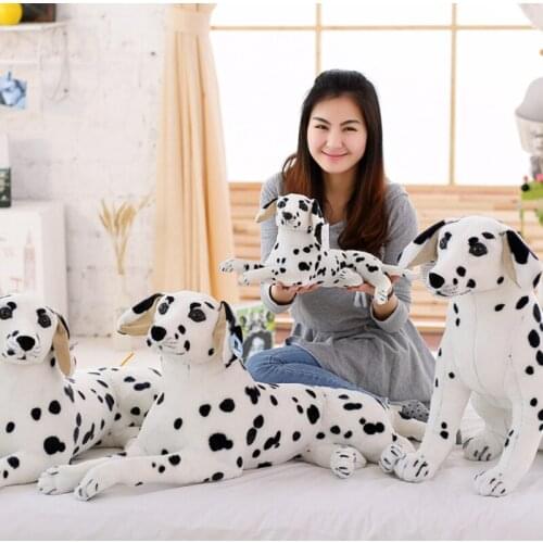 Kawaii Dalmatians Stuffed Toys 30/40/50/60/75/90cm Cute Simulation Dog Plush Toys Stuffed Doll Kids Baby Toys Gift