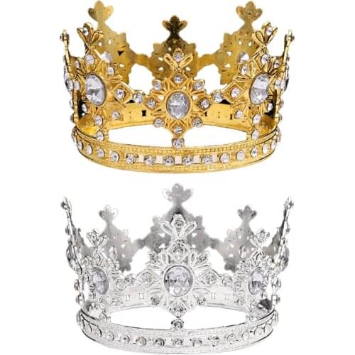 Baby Crystal Rhinestone Crown Mini Tiara Wedding Headband Princess Girls Birthday Party Decoration Hair Accessories Photography