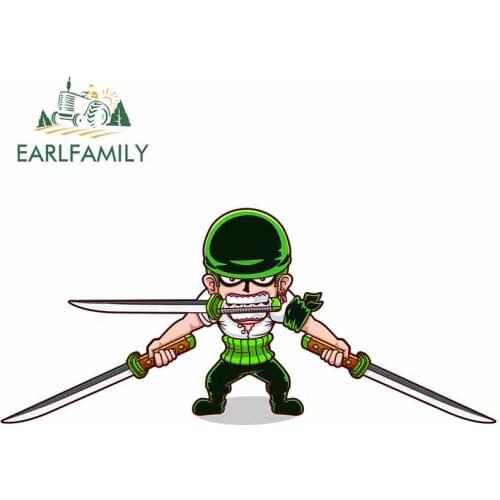 EARLFAMILY 13cm x 13cm Logo Anime Cartoon Door Protector JDM Polyethylene Sunscreen Waterproof Motorcycle Accessories