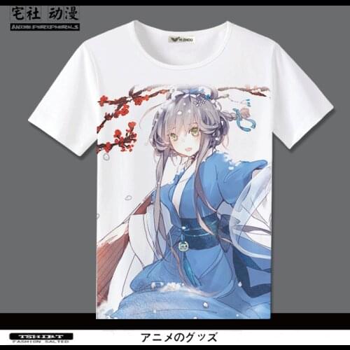Vsinger Luo Tianyi Yuezheng Ling Short-Sleeved T-shirt Men Women Summer Clothing Clothes 2D World Anime Peripheral anime shirt