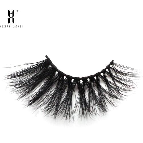 HEXUAN 5D Mink Eyelashes Dramatic Volume Fake Lashes 25mm Long Faux Lashes 100% Cruelty free Lashes Handmade Reusable Lashes