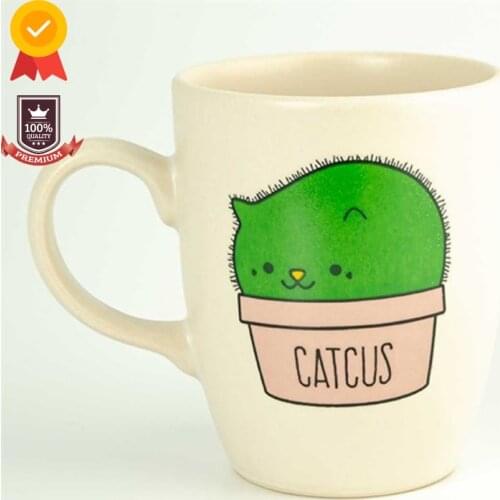 Catcus Mug For Tea Large Coffee Cup Stranger Things Bottle Mugs Funny Tea Set Tableware Breakfast Mugs March 8th Gifts
