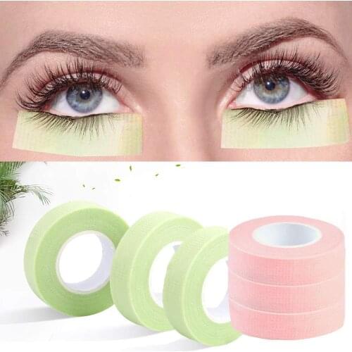 2Rolls False Eyelash Extension Non-Woven Tape Anti-Allergy Easy Tear Eye Tapes For Grafting Fake Lash Eyeliner Tapes