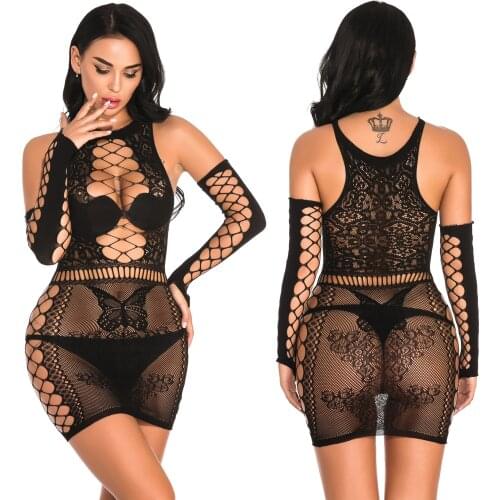 Plus Size Pajamas New Women Sexy Lingerie Porno Open Hollow Stockings Garter Belt Fishnet Tights Transparent Pantyhose Stocking