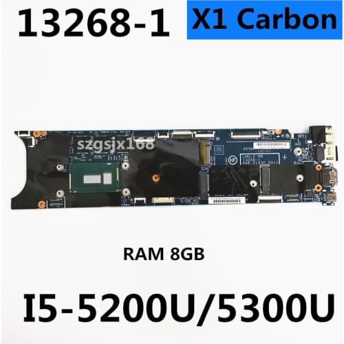 He motherboard is suitable for Lenovo ThinkPad X1C X1 I5-5300U RMA8G 00HT347 00HT359 laptop motherboard 13268-1 448.01430.0011 h