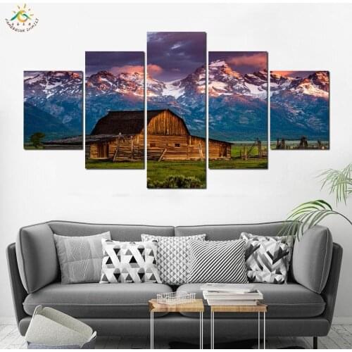 Barn in Landscape wall decor canvas painting posters and prints picture art print modern home decoration for living Room