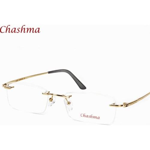 Men Optical Prescription Glasses Rimless Frame Pure Titanium High Quality Women Fashion Frameless Eyeglasses Mujer Clear Lenses