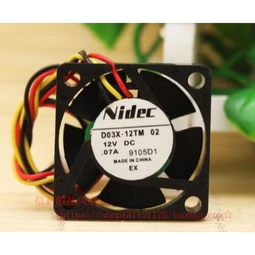 Original nidec d03x - 12tm 02 3010 3 cm 12v 0.07a 3 - wire set-top box routing chassis fan