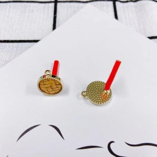 Japan and South Korea woven silver needle earrings temperament simple earrings alloy DIY earrings material accessories