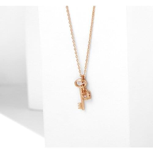 Supply Jewelry Charm Crown Key Wild Simple Tassel 18K Gold-pLated Necklace Female Jewelry