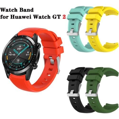 For Huawei Watch GT GT2 Silicone Watch Band Strap Sport Bracelet 22mm Watchband Wristband for Honor Watch Magic GT 2 Pro Classic