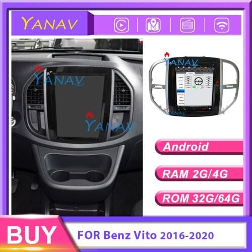 Android system Car multimedia video player car DVD player For-Benz Vito 2016-2020 car GPS Navigation auto tesla vertical screen
