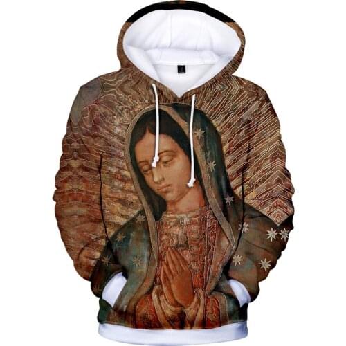 Our Lady Of Guadalupe Virgin Mary Catholic Mexico hoodies harajuku 3D design sweatshirt streetwear Men/Women Coat Kids Hoodie