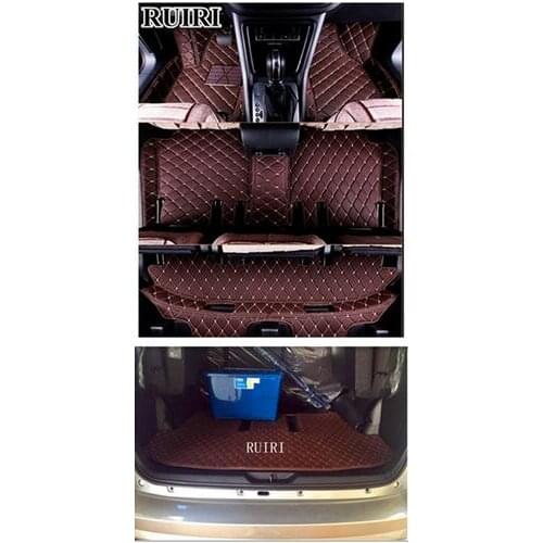 Top quality rugs! Custom special floor mats + trunk mat for Toyota Fortuner 7 seats 2018-2015 durable carpets for Fortuner 2017