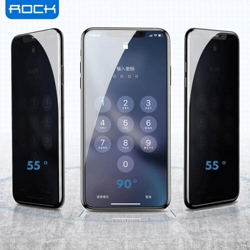 ROCK Private Screen Protector For iPhone 11 Pro Max XS MAX XR Anti-spy Tempered Glass For iPhone 7 8 Plus Privacy Glass
