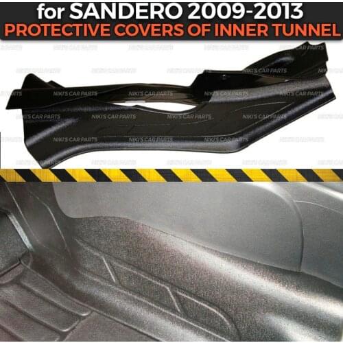 Protective covers for Renault Sandero 2009-2013 of inner tunnel ABS plastic trim accessories guard protection of carpet car