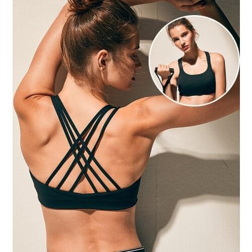 2019 Cross Backless Sport Top Fitness Women Mesh Breathable Yoga Shirt Push Up T Shirt Seamless Crop Top Solid Sport Shirt Women