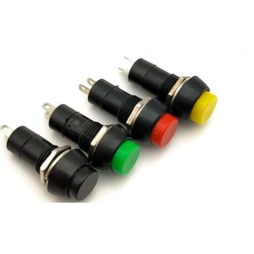 10pcs PBS-11A round self-locking small button switch mounting hole 12MM Plastic Push Button Switch 3A AC250V