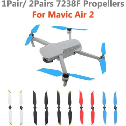 2Pairs Replacement Propellers for DJI Mavic Air 2 Low Noise 7238F Props Blade Accessory Wing Fans Spare Parts Gold Silver Blue