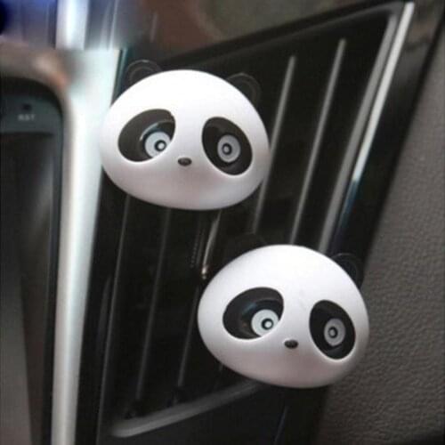 Hot selling 2pcs Car Styling Air Conditioning Vent Air Freshener Car Perfume Panda Eyes Flavoring In the Car parfums