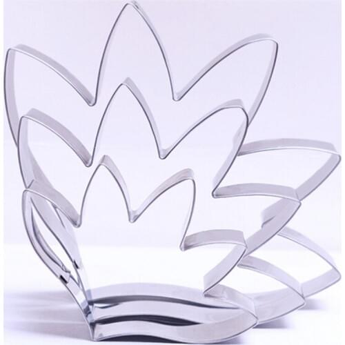 3PCS/Lot Tuberose Petals Cake Tools Big Size 11.5/8.5/6cm Floral Series Stainless Steel Cake Cutter Kitchen Utensil Baking Tools