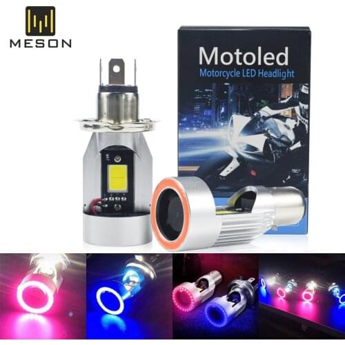 30W Motorcycle Headlight Angel eye H4 LED BA20D LED HS1 H6M Motorbike Headlamp Light Bulb DRL Accessories 12/24V Fog Light