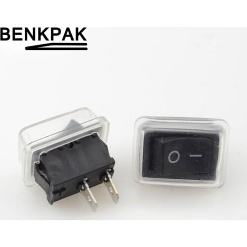 5set Super Quality mini rocker switch,2pins ON-OFF with waterproof cover