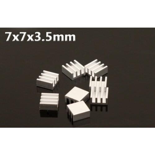 5pcs/lot 7x7x3.5mm high quality aluminum alloy heat sink router MOS video memory heat sink