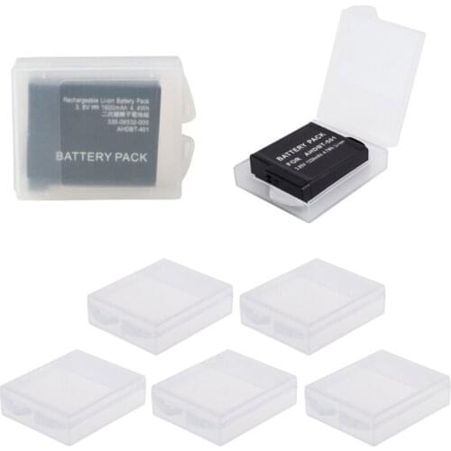 5pcs Battery Protective Storage Box Transparent Cover Case For GoPro Hero 5 Hero 4 xiaomi Yi Camera Accessories 10166