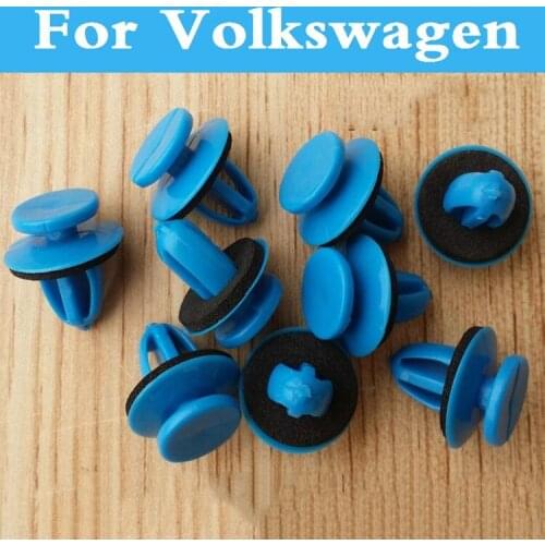 50pcs Blue Plastic Rivet Fastener Car Styling Type Fascia For Volkswagen Wrc Scirocco Gti Polo R R Touareg Up Xl1 Tiguan Polo