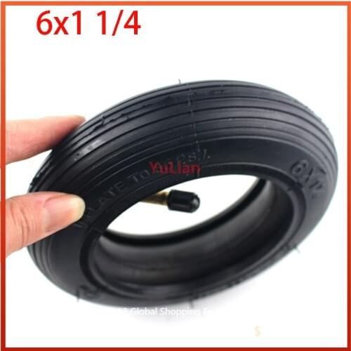 6x1 1/4 Tire 6 Inch Pneumatic Tire Motorcycle Scooter Inflation Wheel With Inner Tube for Electric Scooter E-bike