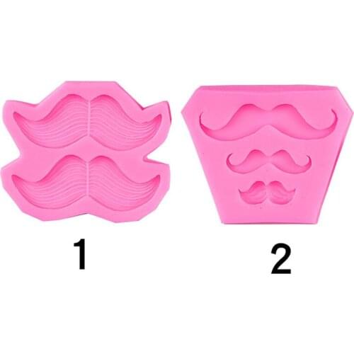 8.5*11*1.2CM DIY Sugar Craft Cake Vintage Beard Silicone Mold Fondant Mold Cake Decorating Tools Gum Paste Mold