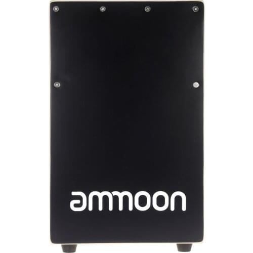 Ammoon Wooden Cajon Hand Drum Children Box Drum Persussion Instrument with Stings Rubber Feet 23 * 24 * 37cm