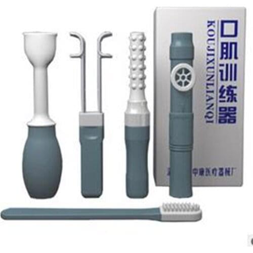 Stroke hemiplegia tongue muscle recovery machine suction mouth muscle training equipment with a tongue scraper words swallowing