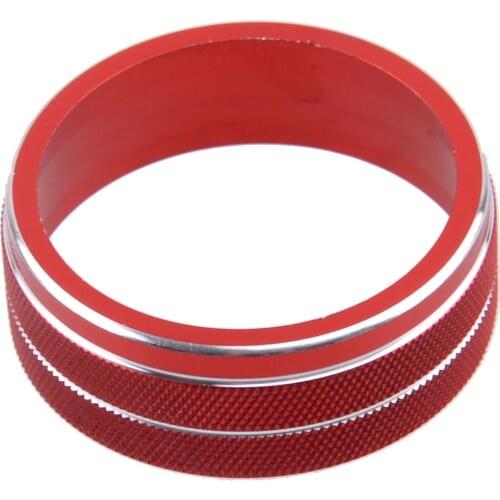 Car Accessories Red Aluminum Headlight Switch Button Ring Trim Cover Fit for Jeep Gladiator 2020