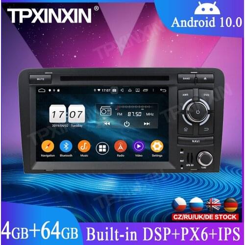 DSP Android10 Car Radio Tape Recorder GPS Navigation For Audi A3 2003-2013 Multimedia Player DVD Player Auto Stereo Headunit IPS