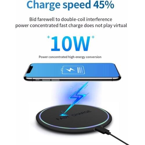 QI wireless charger for iPhone X11 pro max xr xs max X 8 plus mobile wireless charger for Samsung S10 S9 S8 S7 note 10 9 8