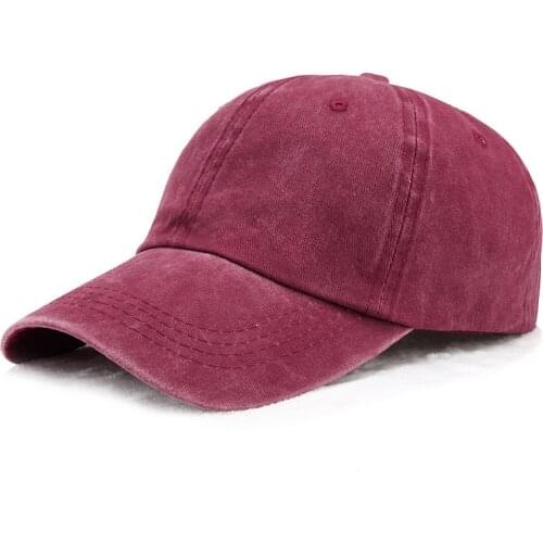 Vintage Mens Dad Hats Washed Cotton Six Panel Adjustable Plain Baseball Cap for Women,Wine Red Blue Grey Orange Khaki