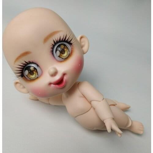 BJD 1/8 Bru SD naked smile dolls model body girl nude high quality doll give up toy shop figures
